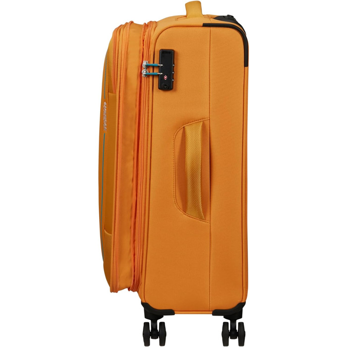 Валіза American Tourister Pulsonic Spinner M, розширювана, 68 см, 64/74 л, жовта (Sunset Yellow)