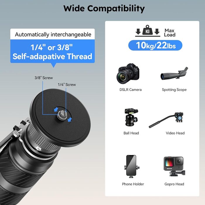 Монопод SIRUI SVM-165P Rapid System, карбоновий, 165 см, з педаллю, швидка фіксація, компактний, до 10 кг