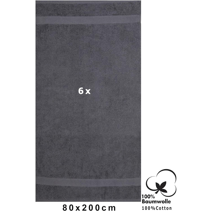 Набір з 6 саунних рушників Betz Palermo 80x200 см, 100% бавовна, абрикосовий колір