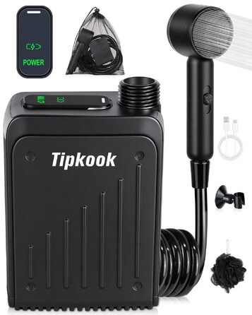 Портативний кемпінговий душ з насосом та акумулятором 5000mAh, 3 режими потоку води, мобільний розпилювач для кемпінгу, миття авто, тварин та поливу рослин