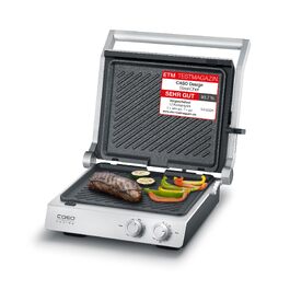 Контактний гриль CASO SteakChef з антипригарним покриттям, регулювання температури 100-220°C