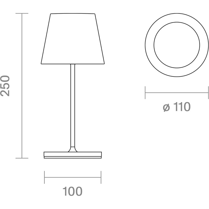 SIGOR Nuindie 2.0 Mini: LED-лампа на акумуляторі, 25 см, IP54, USB-C, 12 годин роботи, пісочний колір