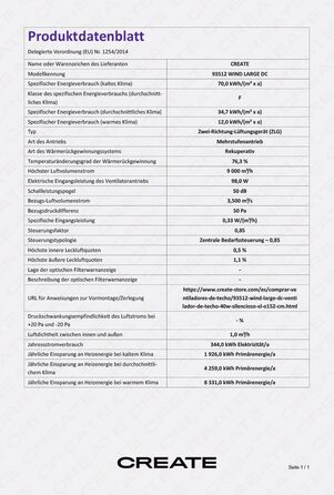 Вентилятор стельовий Windlarge Schwarz з Wi-Fi та пультом ДК, Ø152 см, 40W, 6 швидкостей, DC-мотор, літній/зимовий режим