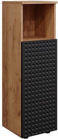 Середній шафа Vicco Irma, дуб золотий/антрацит, 30x95 см, шафа для ванної кімнати з полицями, антрацит з точками