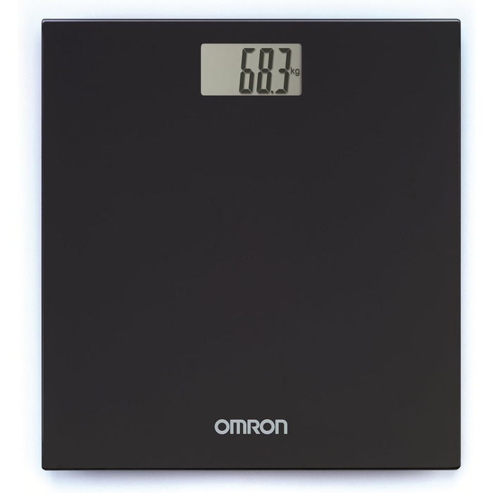 OMRON HN289 електронна вага для людей з великим LCD-дисплеєм, протиковзкими ніжками, ультратонка, чорна