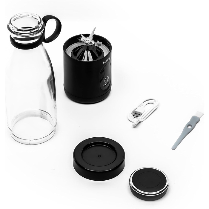 Блендер для смузі Philips Blend & Go 500W з пляшкою 600 мл, чорний - професійний блендер для коктейлів та протеїнових напоїв