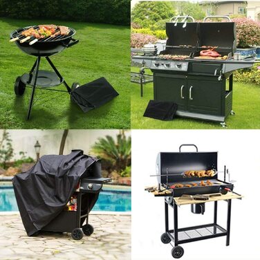 Водонепроникний чохол для гриля 170x61x117 см, захисна накладка BBQ з анти-UV покриттям для газового гриля Weber, Holland, Char Broil, Brinkmann, Landmann