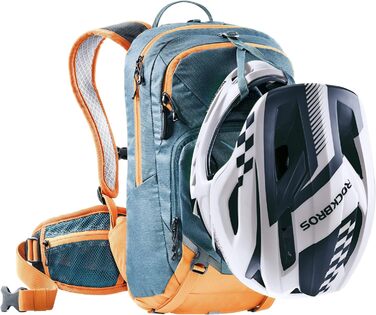 Дитячий велосипедний рюкзак Deuter Attack 8 JR з протектором, 8 л, Arctic-Mandarine