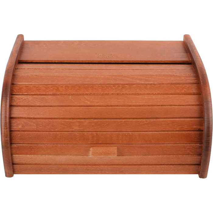 Дерев'яна хлібниця Creative Home Braun 38x28,5x17,5 см з роликовою кришкою – хлібний ящик для хліба, булочок, випічки, натуральна хлібниця для кухні