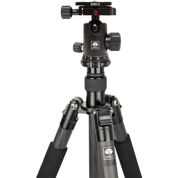Вуглецевий штатив SIRUI AM-1204E+G-10K з кульовою головкою, висота 147,8 см, макс. навантаження 8 кг