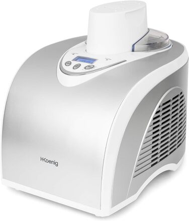 Електрична машина для приготування льоду H.Koenig HF180 - 1 л - 135 Вт - приготування морозива, сорбету та йогурту