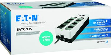 USV Eaton 3S Mini 36W для роутерів, камер та Smart Home (450VA / DIN)