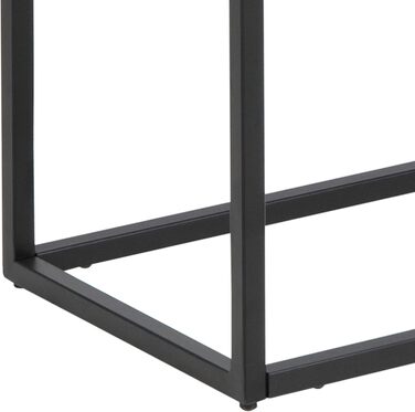 Консольний стіл AC Design Furniture Nino з металу, чорний, індустріальний стиль, з 1 полицею, для вітальні та передпокою, 79,5x80,5x26 см