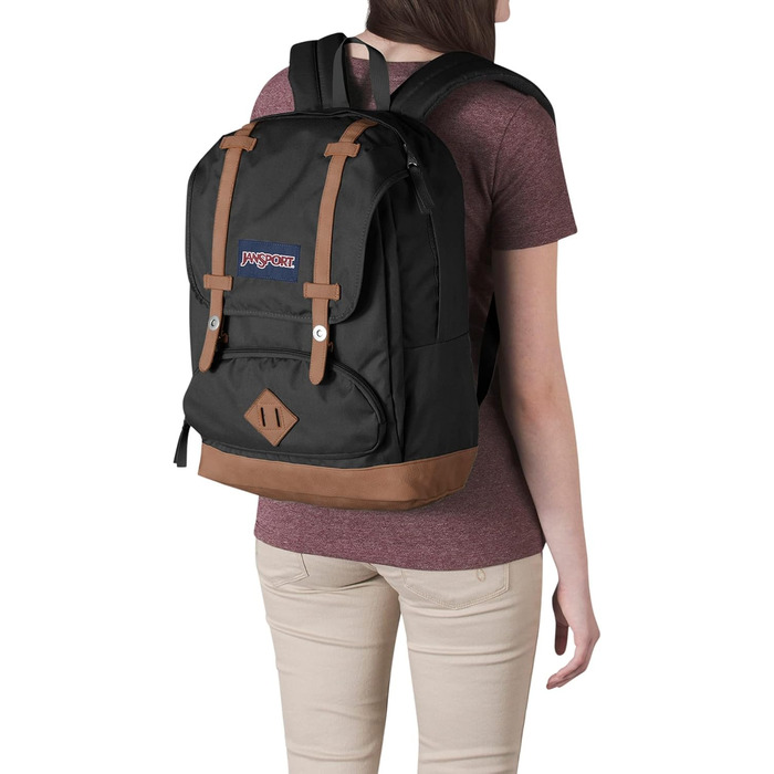 Рюкзак JanSport CORTLANDT чорний, великий, з відділенням для ноутбука 15