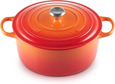 Жаровня Le Creuset Signature з чавуну з кришкою, Ø 30 см, об'єм 8.1 л, для всіх типів плит, включаючи індукційну, кольорова: Огнений Рубін