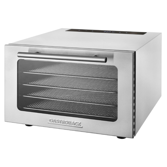 Сушарка для овочів та фруктів GASTROBACK Mini Professional срібляста (46604) - компактна, 400 Вт, нержавіюча сталь