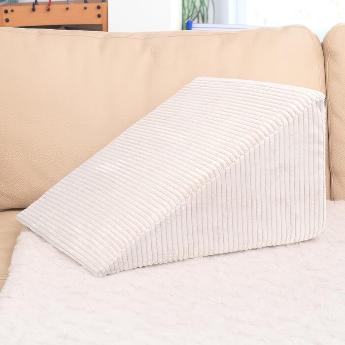 Подушка для читання Selfitex Breitcord 60x50x30 см (Німеччина), антрацит. Ортопедична подушка для спини та ніг з пам'яттю форми, знімний чохол.