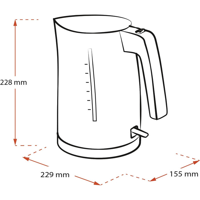 Електрочайник Melitta Look Aqua 1026-02, 1,7 л, 2400 Вт, чорний, з автоматичним вимкненням, захистом від перегріву та прихованим нагрівальним елементом