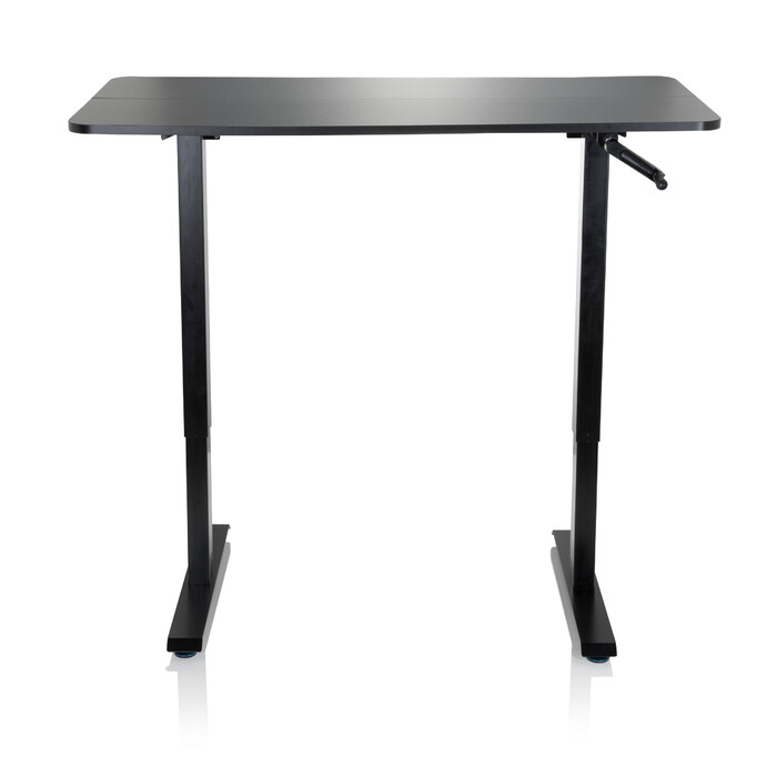 Робочий стіл STAND CR 120 x 60 з ручним регулюванням висоти, чорний колір, hjh OFFICE