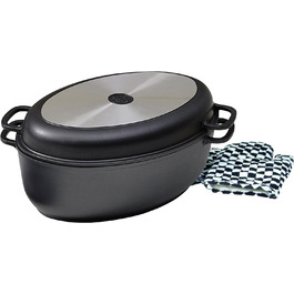 Каструля-брятер Krüger 23040 з алюмінію з гриль-кришкою, 38 см