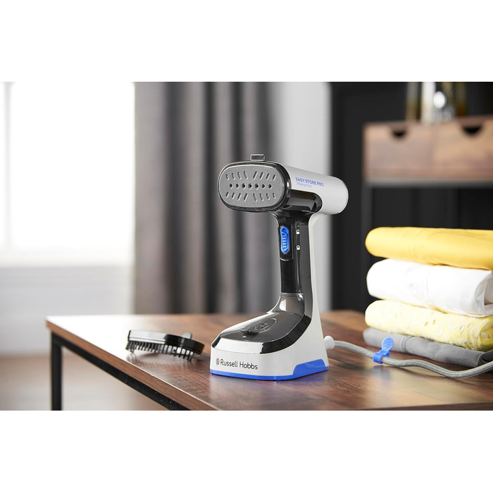 Ручний відпарювач Russell Hobbs Steam Genie Easy Store 1500Вт, складаний, для подорожей, з насадкою для тканин, 3м кабель, швидкий нагрів, модель 26740-56