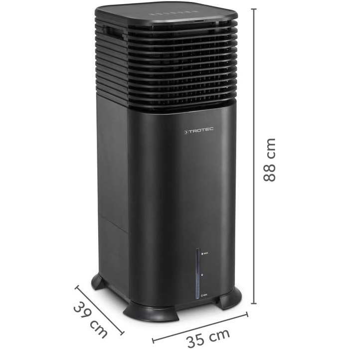 Trotec PAE 50 Aircooler 4-в-1: Мобільний кондиціонер, вентилятор, очищувач повітря, зволожувач - 20л, 4 режими, таймер, іонізатор