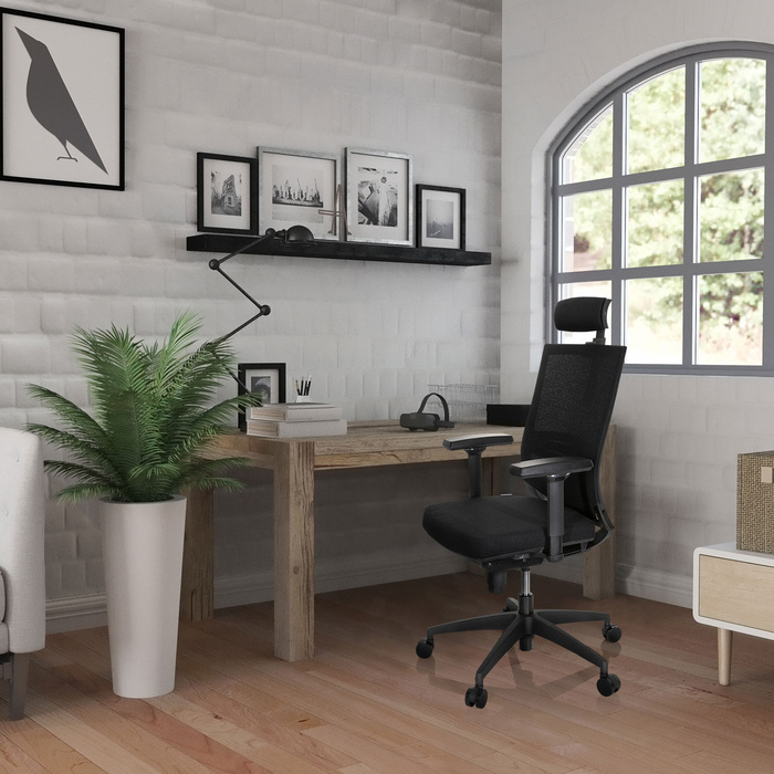 Офісне крісло / Крісло керівника PORTO MAX HIGH I Fabric Black HJH OFFICE