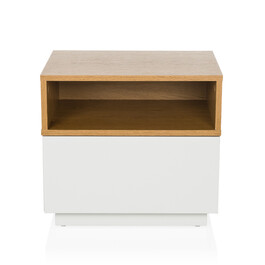 Приліжкова тумбочка MELMO 50x40x45 см білий/дуб hjh LIVING