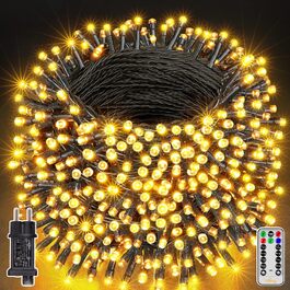 Світлодіодна гірлянда Ollny для вулиці 100м, 1000 LED, теплий білий колір, з пультом керування та таймером