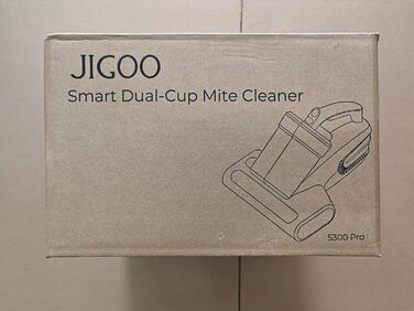 Пилосос для матраців JIGOO S300 Pro з UV-лампою, датчиком пилових кліщів і LED-дисплеєм, 500 Вт, для алергіків, ефективне видалення алергенів з матраців, ліжок і диванів