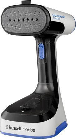 Ручний відпарювач Russell Hobbs Steam Genie Easy Store 1500Вт, складаний, для подорожей, з насадкою для тканин, 3м кабель, швидкий нагрів, модель 26740-56