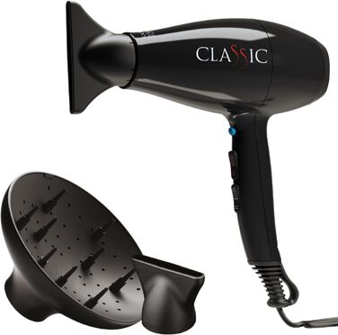 Професійний фен для волосся Gama Italy 2200 Вт, італійський AC мотор, ергономічний дизайн, довгий термін служби, зроблено в Італії