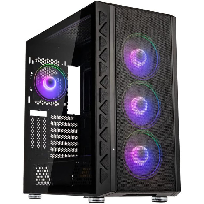Корпус для ПК Kolink Citadel Mesh ARGB, Midi-Tower, E-ATX, з підсвіткою RGB, загартоване скло, вентилятори, комп'ютерний корпус