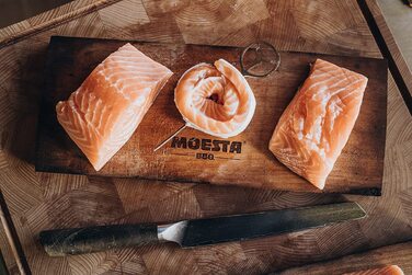 MOESTA-BBQ Дошка для копчення XXL з вільхи, набір 2 шт, багаторазова, без кори, для барбекю та гриля