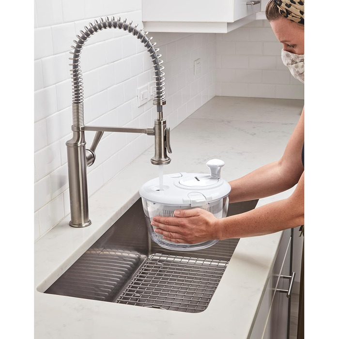 Салатниця-сушарка Cuisinart CTG-00-SAS велика 5л, біла - для миття, віджимання та сушіння салату, фруктів та овочів