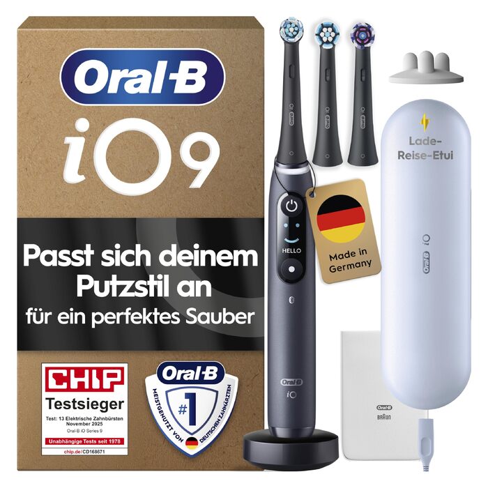 Електрична зубна щітка Oral-B iO Series 9, Black Onyx, чорна (1 щітка в комплекті)