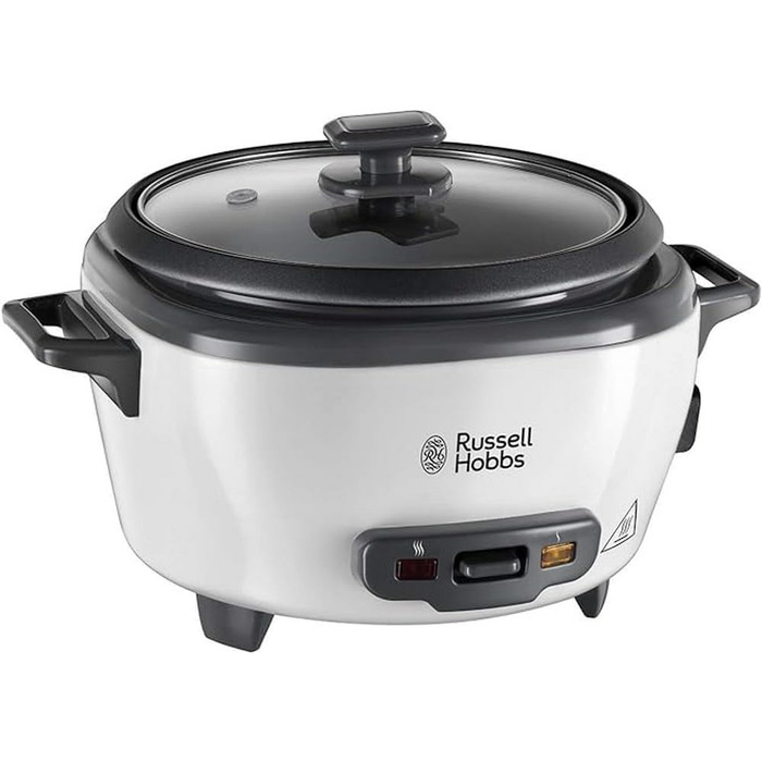 Рисварка електрична Russell Hobbs Mini 0.8л біла: для рису, кіноа, кускусу