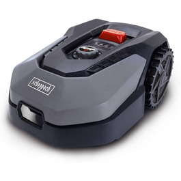 Робот-газонокосарка Scheppach RoboCut XL600 для газонів до 600 м², 18 см, WiFi, регулювання через додаток, сенсор дощу, 35% нахилу, станція, 9 лез, 130 м кабелю, 180 гачків