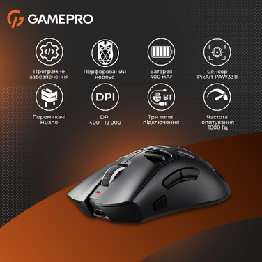 Бездротова ігрова миша GamePro Genesis Hollow (GM870HB)