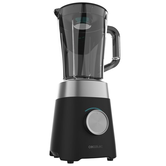 Стаціонарний блендер Cecotec Power Black Titanium 1300MAX B Pro, 1300 Вт, 1.5 л, з 4 титановими ножами для смузі та льоду, чорний