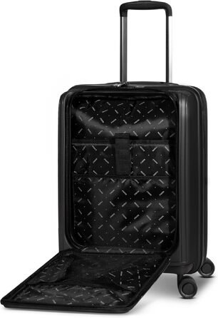 Набір валіз REDOLZ Essentials 14 Black Metallic - 2 шт (S + L) з відділенням для ноутбука | Розширювані валізи для жінок та чоловіків