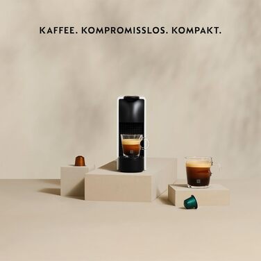 Кавомашина Nespresso Essenza Mini Krups чорна, 19 бар, капсульна, 0.6л, енергозбереження, XN1108
