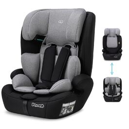 Дитяче автокрісло Booboo Safety Berlin i-Size без Isofix, від 1 року, для зросту 76-150 см, зростаюче, чорний/сірий