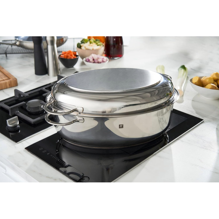 Жаровня з кришкою Zwilling Plus овальна 8,5 л 38х25 см сталь