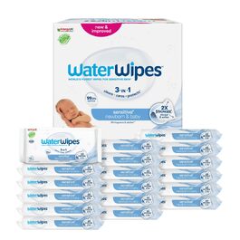 Дитячі вологі серветки WaterWipes Original, 99.9% води, гіпоалергенні, без віддушок, 1080 шт (18 пачок по 60 шт)