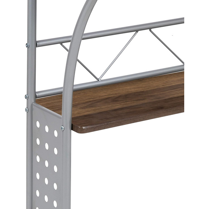 Комп'ютерний стіл Flash Furniture з металу та МДФ, полицями, рустикальний горіх