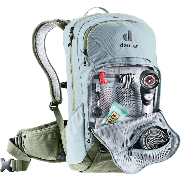 Жіночий велосипедний рюкзак Deuter Attack 14 SL із захистом, 14 л, зелений/хакі