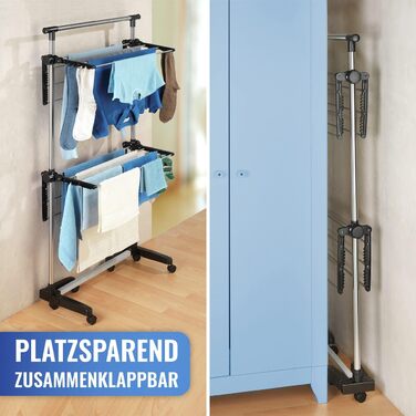 Сушарка для білизни Maximex з нержавіючої сталі, 11 м, складна, компактна, для одягу, вентиляції чи прасування