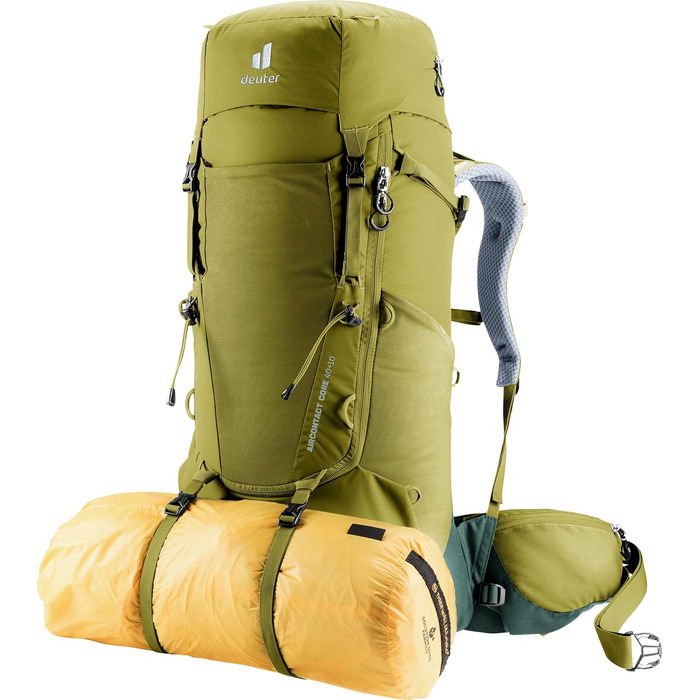 Туристичний рюкзак Deuter Aircontact Core 40+10 л, зелений, модель 2024, для трекінгу