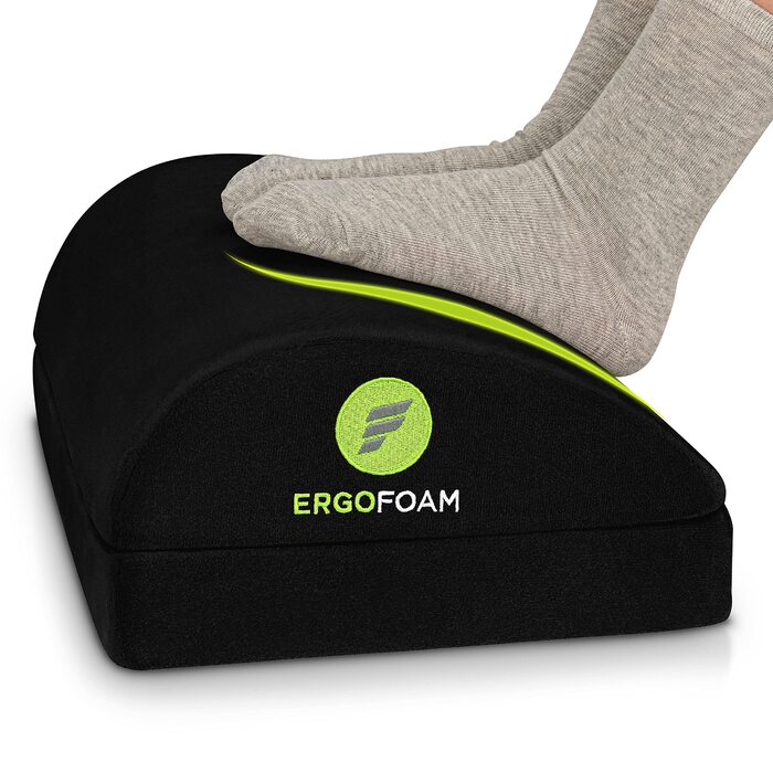 Підставка для ніг ErgoFoam під стіл: ергономічна, регульована, ортопедична, для роботи в офісі та вдома - преміум якість